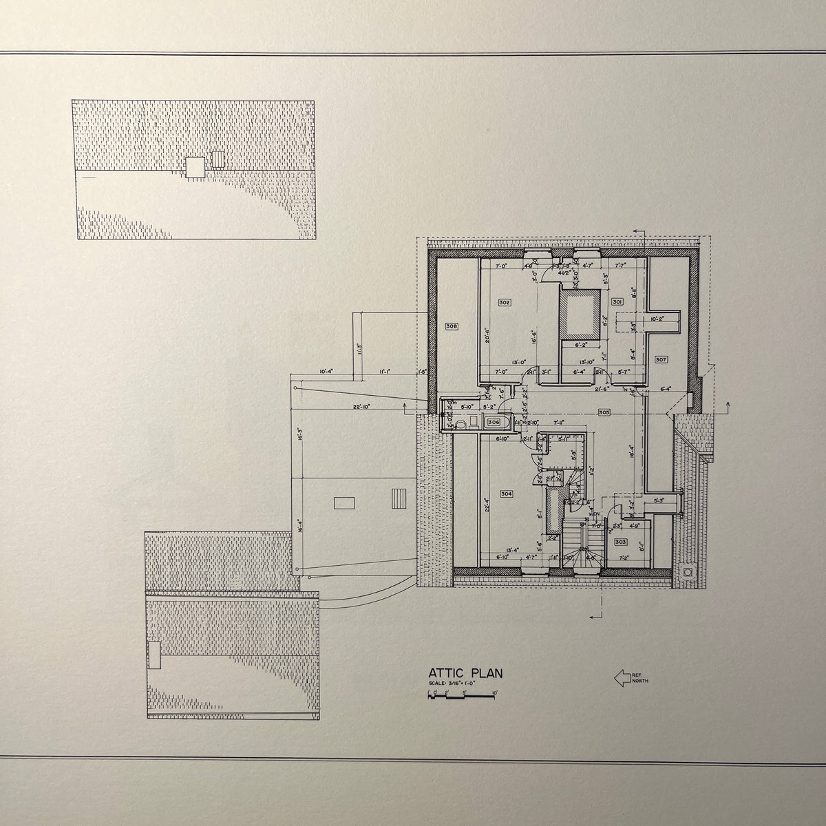 Measured Drawings of National Trust Historic Properties. 7 Sets Architectural Drawings. 1974. As-Is