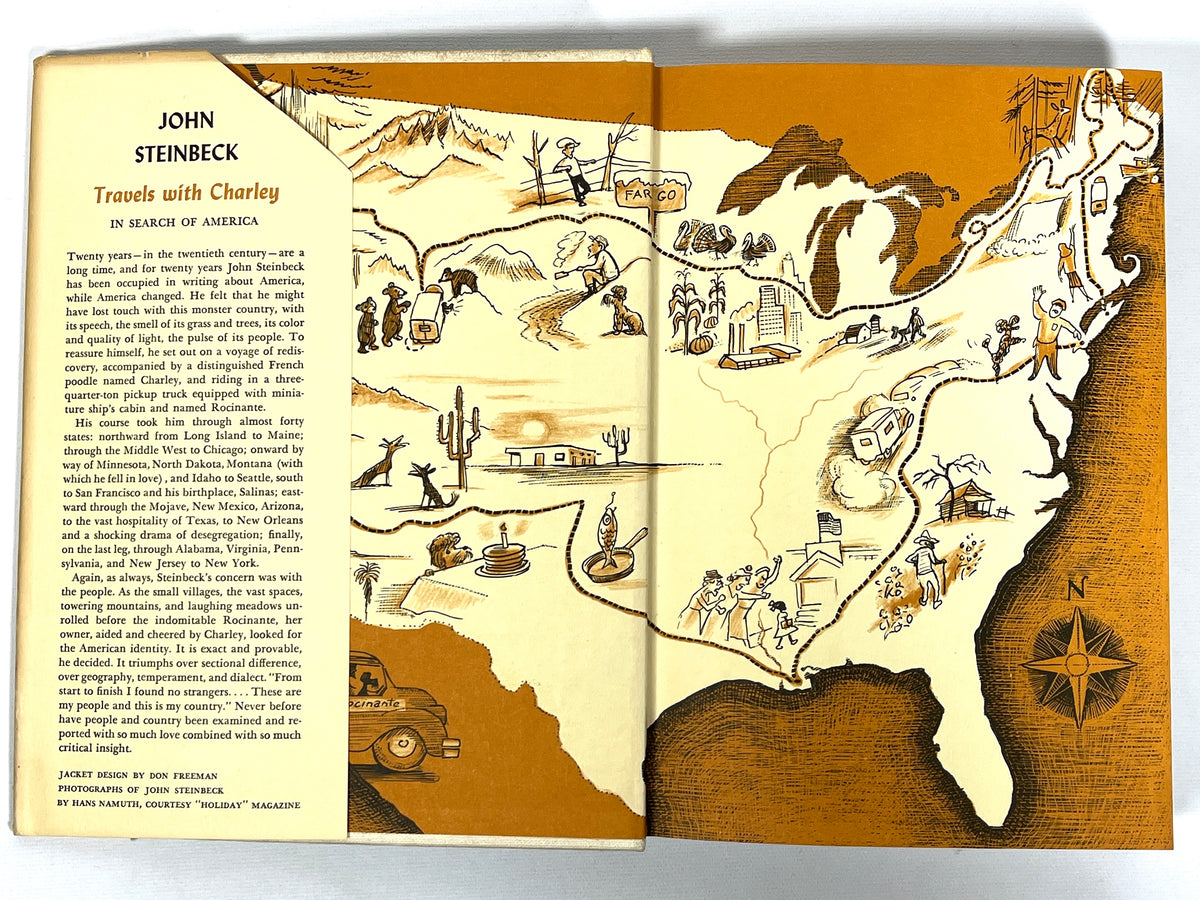 John Steinbeck, Travels with Charley in Search of America, 5th Print., 1962, Very Good HC