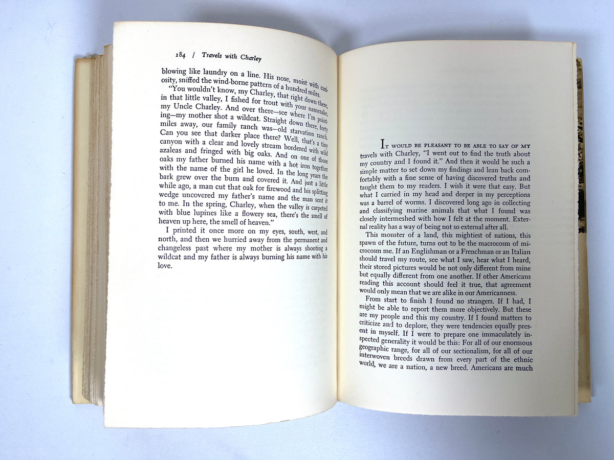 John Steinbeck, Travels with Charley in Search of America, 5th Print., 1962, Very Good HC