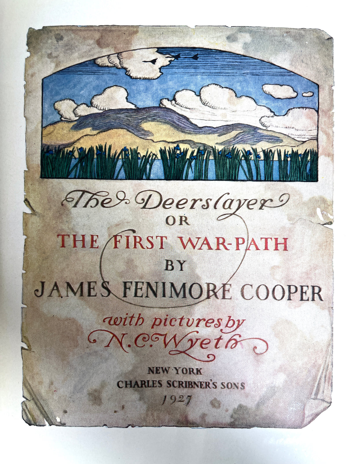 James Fenimore Cooper, The Deerslayer, or The First War-Path, Illus. by N.C. Wyeth, 1927, Very Good hardcover.
