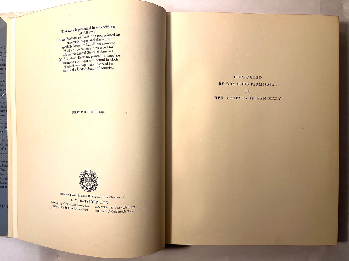 Peter Carl Faberge, Goldsmith & Jeweller, Bainbridge, 1949, 1st Ed., VG w/DJ