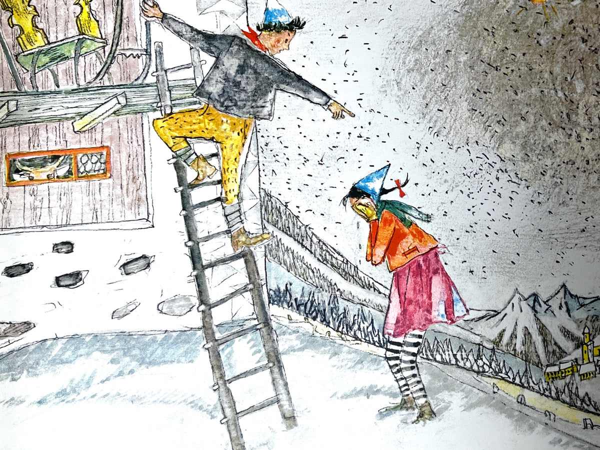 Der Grosse Schnee, Illus. by Alois Carigiet, Text by Selina Chonz, 1st Ed., 1955, Very Good hardcover.