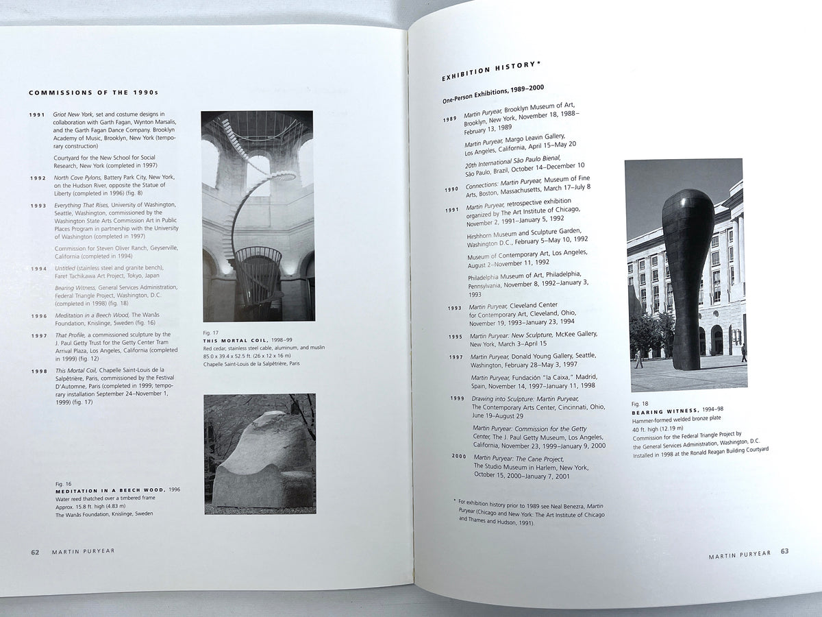 Martin Puryear, Margo A. Crutchfield, exhibit catalog, 2001, Very Good SC
