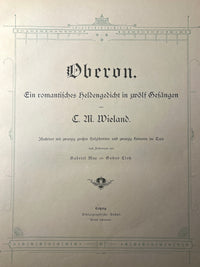 Oberon, C. M. Wieland, c. 1870, Epic Poem, Beautiful Illustrations, Very Good