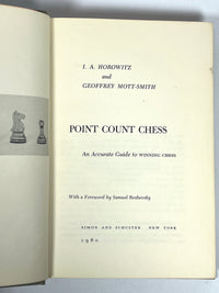 Point Count Chess, Israel Albert Horowitz, first print, Simon and Schuster, 1960 Near Fine hardcover