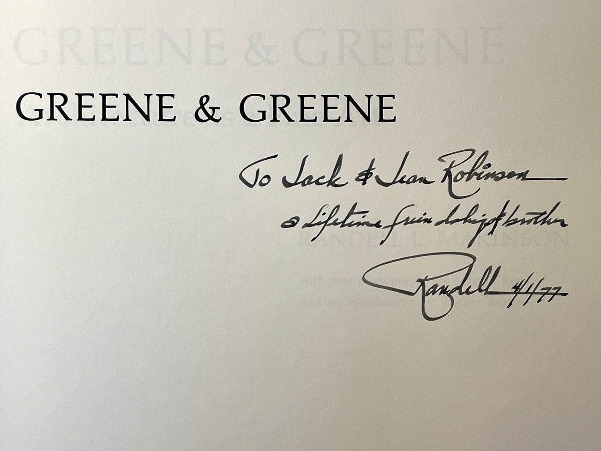 SIGNED Greene & Greene: Architecture as Fine Art, Vol. 1, Randell L. Makinson,..