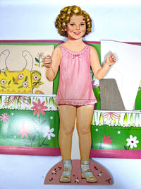 Shirley Temple Large Folding Doll, The Saalfield Publishing Co., Authorized Ed., 1958, Very Good ephemera.