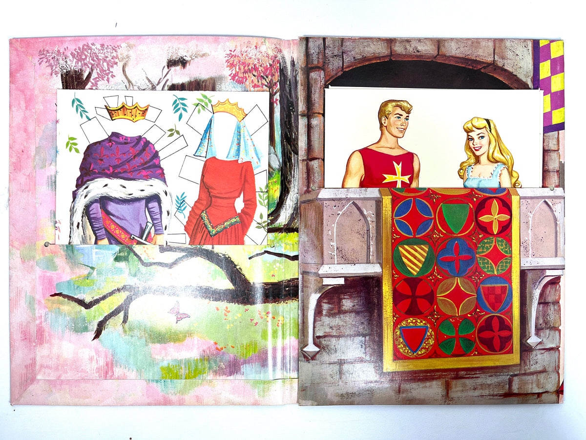 Walt Disney's Sleeping Beauty 6 Cut-Out Paper Dolls, Whitman, Authorized Edition, 1959, Near Fine ephemera.