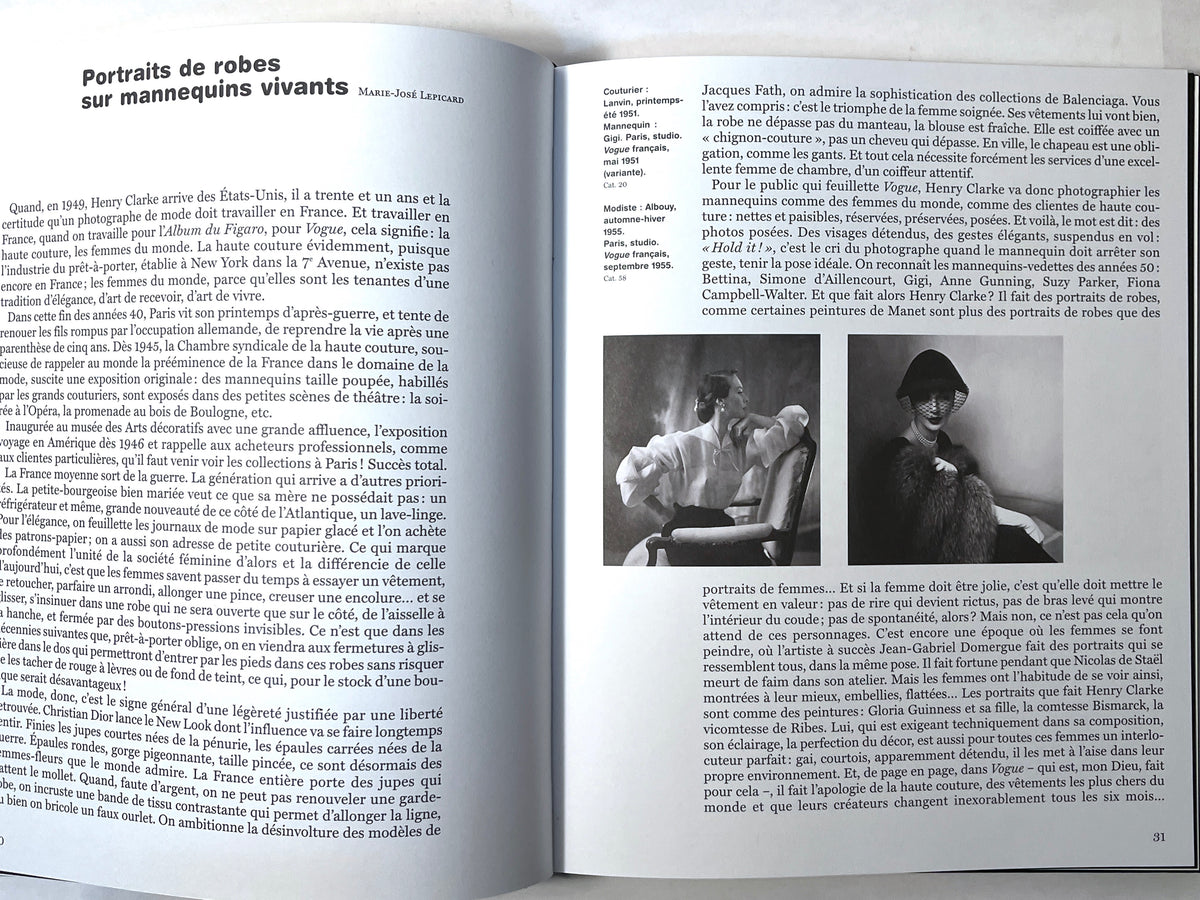 Henry Clarke: Photographe de Mode, Musée Galliera, 2002, HC, NF.