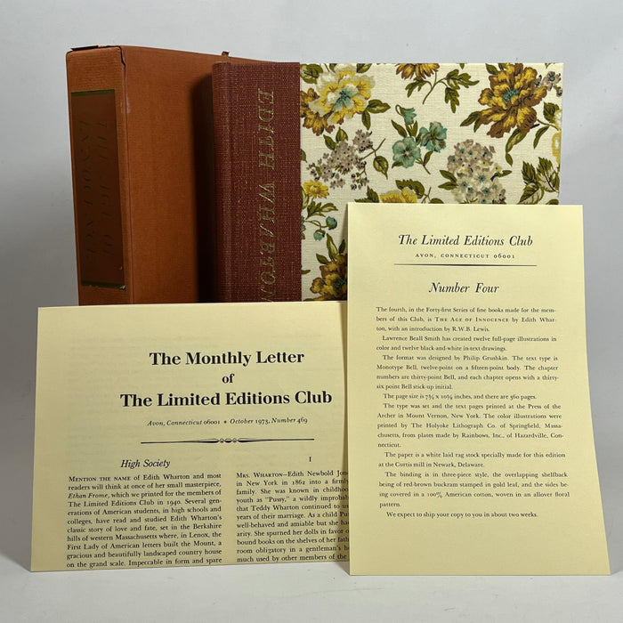 The Age of Innocence, Edith Wharton, Limited Editions Club, 1973, Near Fine HC