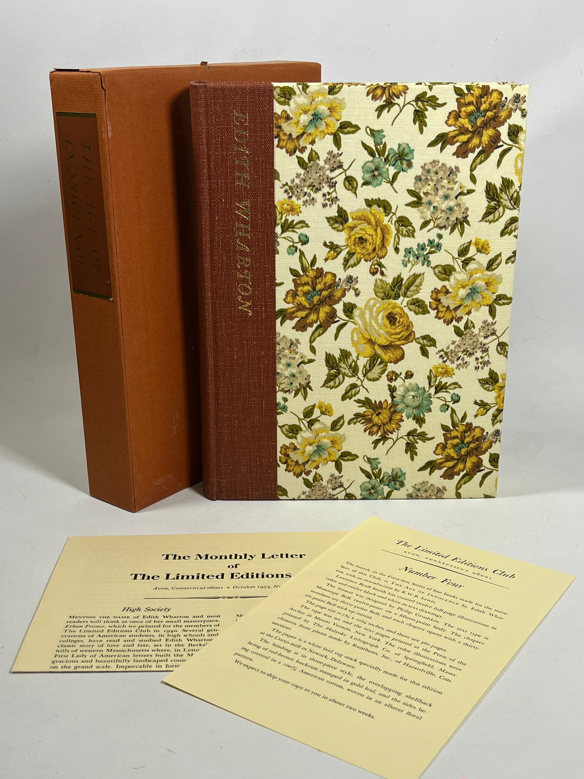 The Age of Innocence, Edith Wharton, Limited Editions Club, 1973, Near Fine HC