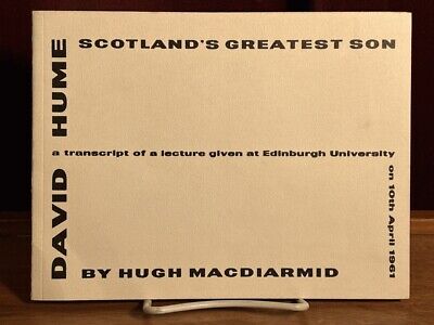David Hume: Scotland's Greatest Son, by Hugh McDiarmind, SIGNED transcript, #1..