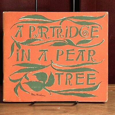 A Partridge in a Pear Tree, Ben Shahn, 1951, NYMoMA, Illustrated Lyrics, VG