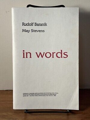 In Words, May Stevens & Rudolf Baranik, Exit Art, 1994, Poetry, Very Good