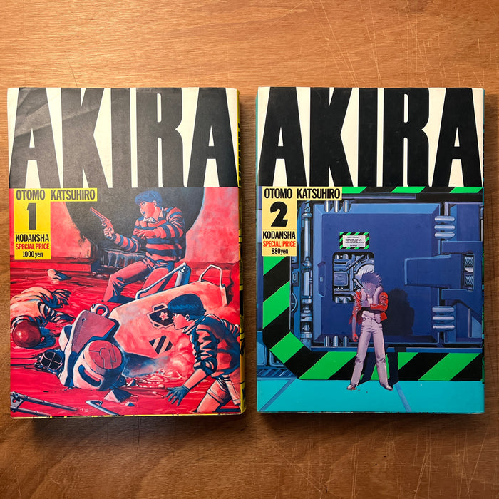 AKIRA. 1st Ed. Vol. 1 & 2 1984/1985 Otomo Katsuhiro. Kodansha. NF SC Japanese Cyberpunk Manga