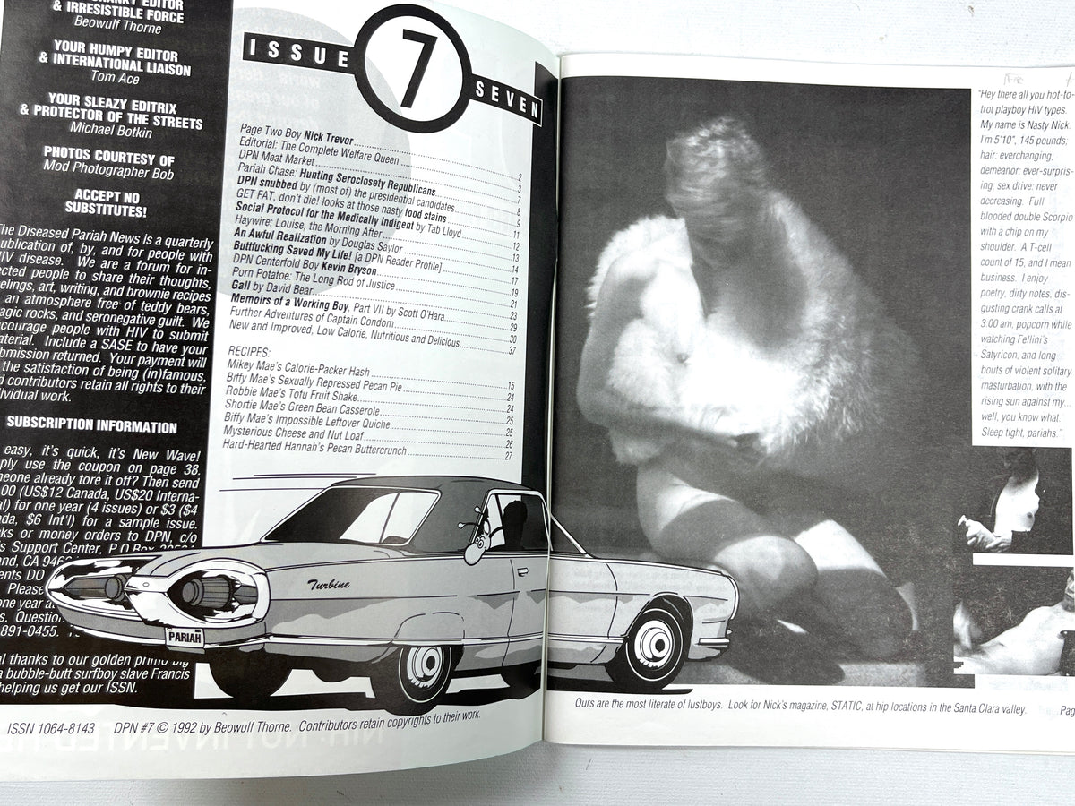 DPN (Diseased Pariah News) #7, 1992, Near Fine staplebound, gay interest zine