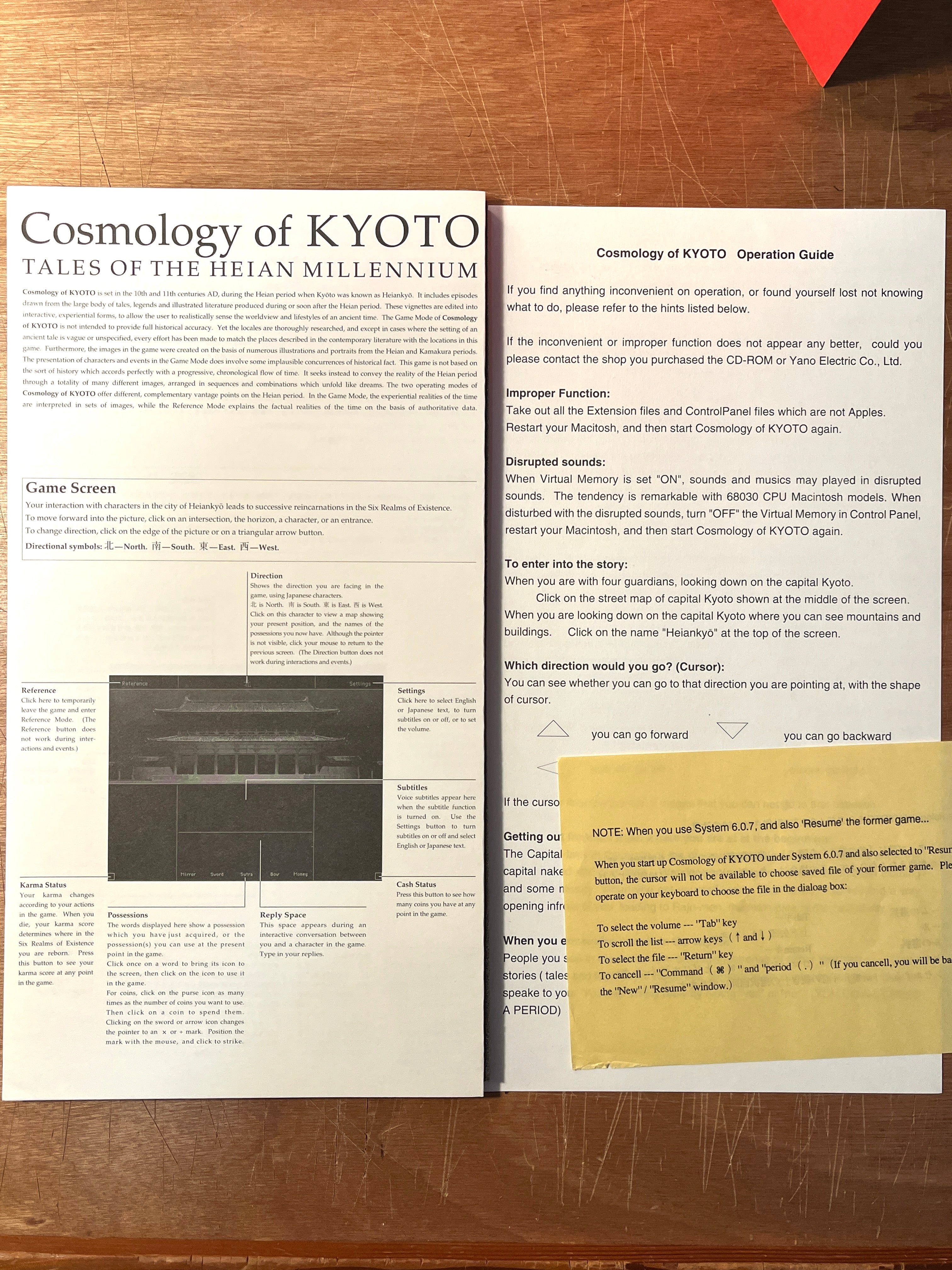 Cosmology of Kyoto. 京都千年物語. PC, Mac, Yano Electric Co. Ltd., 1993. –  Amatoria Fine Art Books