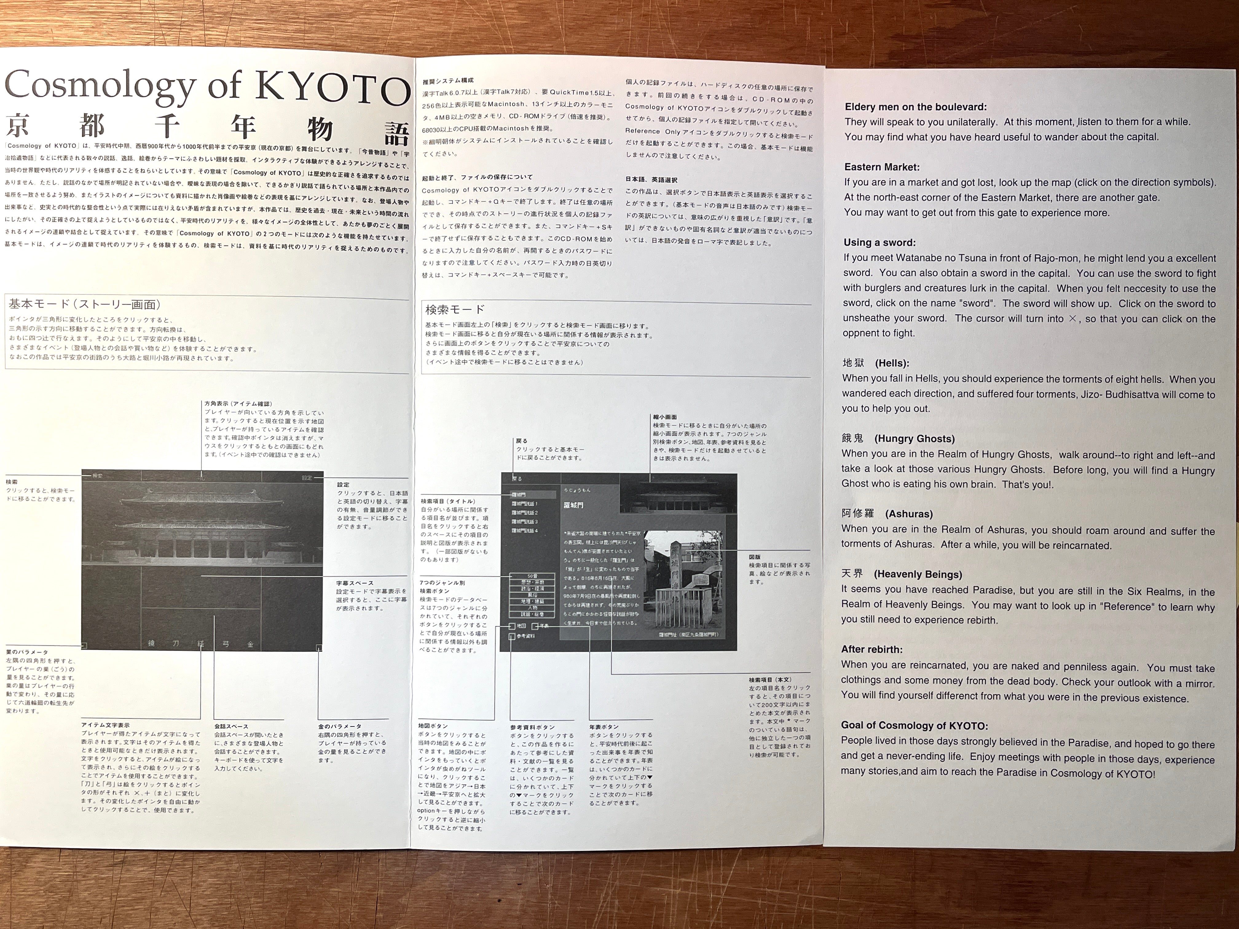 Cosmology of Kyoto. 京都千年物語. PC, Mac, Yano Electric Co. Ltd., 1993. –  Amatoria Fine Art Books