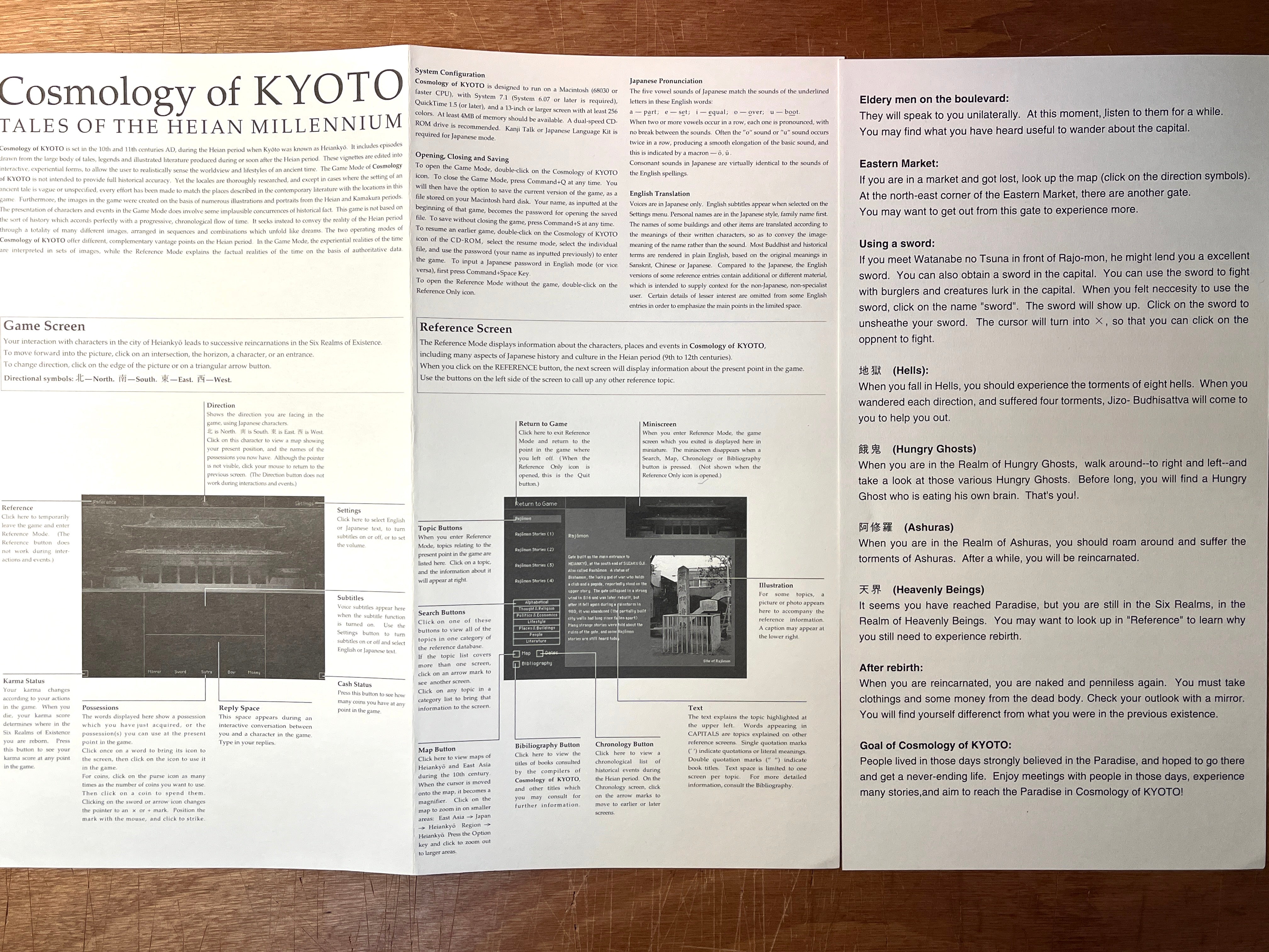 Cosmology of Kyoto. 京都千年物語. PC, Mac, Yano Electric Co. Ltd., 1993. –  Amatoria Fine Art Books