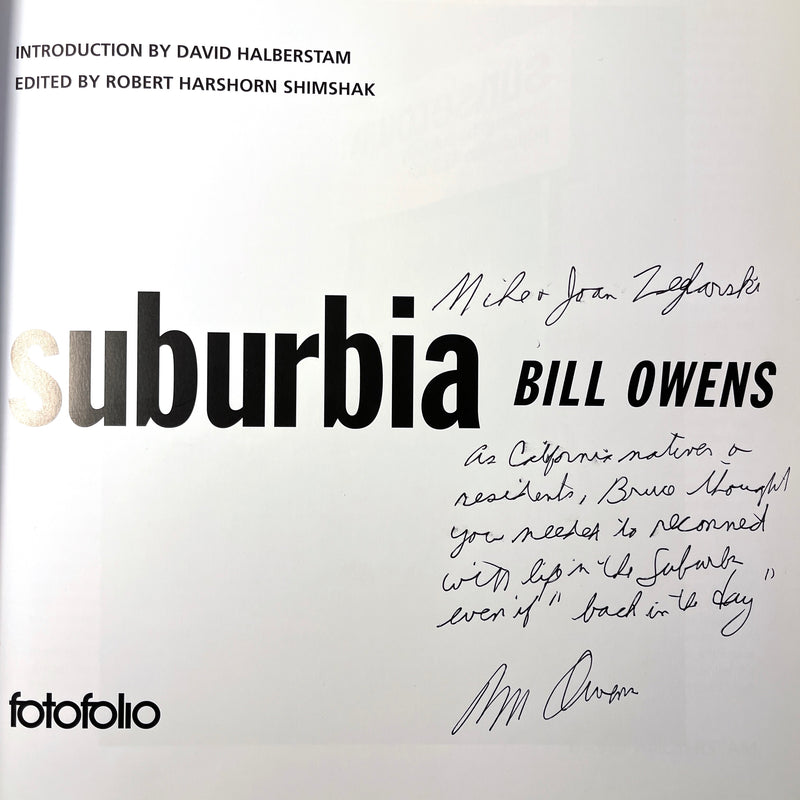 Bill Owens: Suburbia, SIGNED revised edition, 1999 NF HC