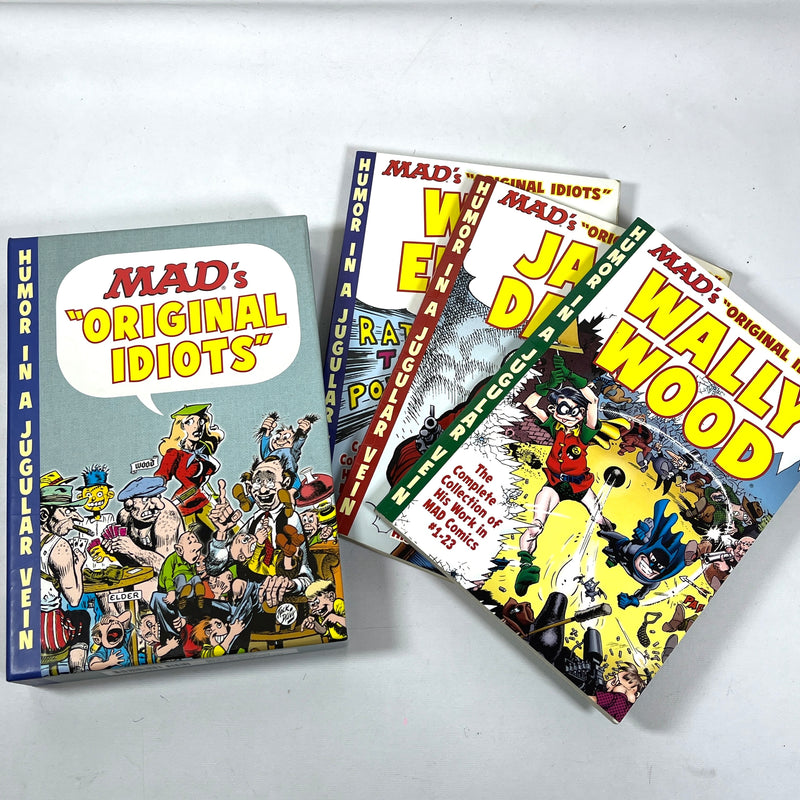 MAD's "Original Idiots," Complete Coll. of Elder, Davis, & Wood, 3 books, 2015, VG SC w/slipcase