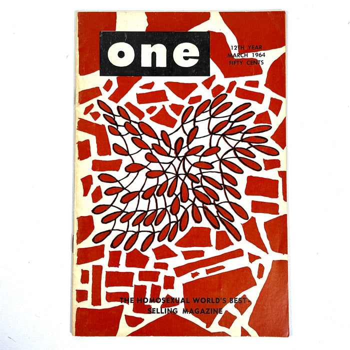 One Magazine, Volume XII, Number 3, March 1964, Very Good+ staplebound, gay interest
