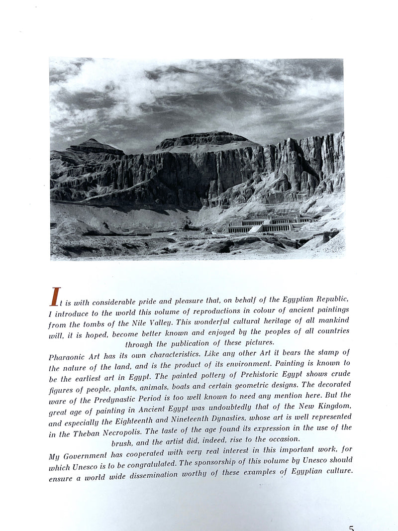 Egypt: Paintings from Tombs and Temples, New York Graphic Society, 1956, Very Good hardcover, No dust jacket.