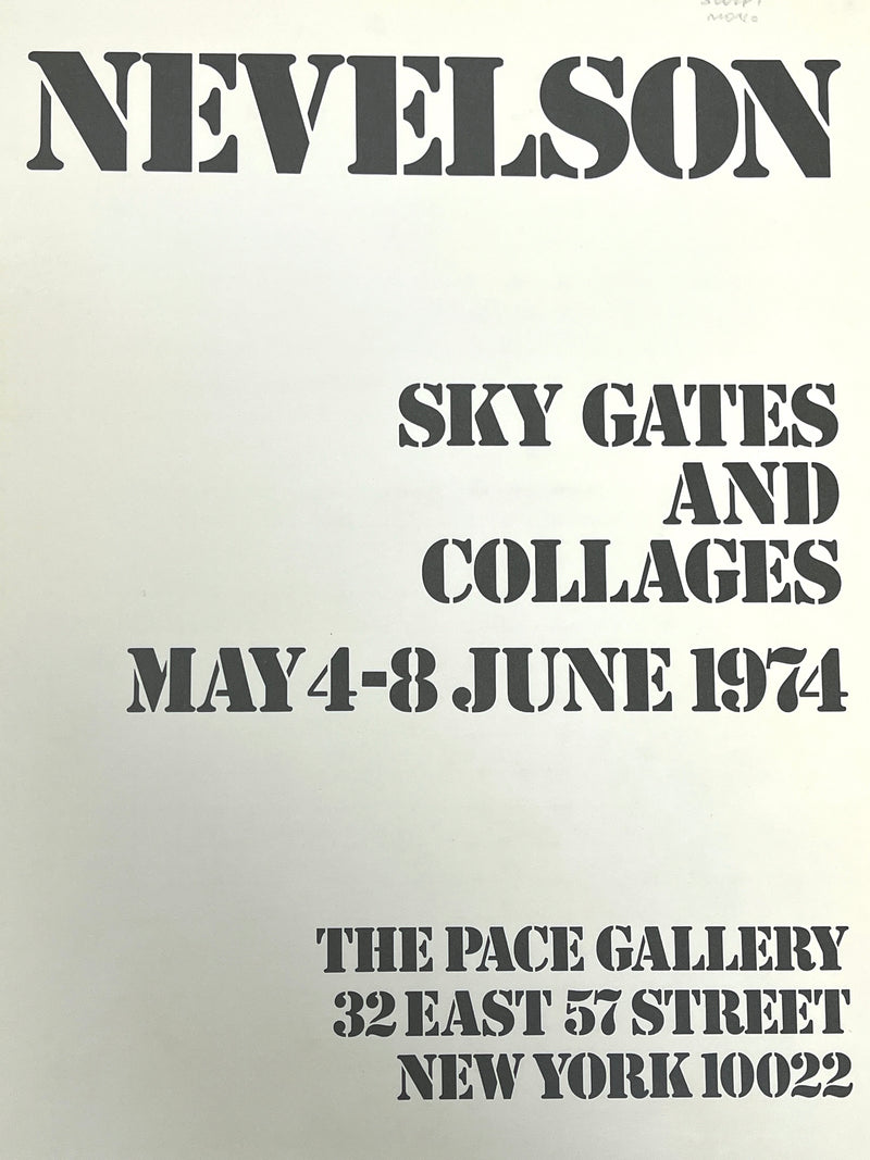 Nevelson: Sky Gates and Collages, Pace Gallery, 1974, Near Fine hardcover