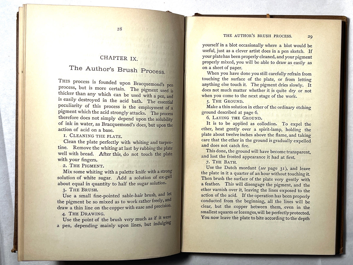 The Etcher's Handbook, Roberts Brothers, 3rd Ed., 1881, Good, Hardcover.