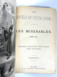 Victor Hugo's Novels, Illustrated; P F Collier; 5 Volumes, 1892, Very Good hardcover set