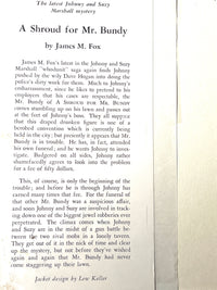 A Shroud for Mr. Bundy, James M. Fox, SIGNED, 1952, Mystery, Very Good w/DJ