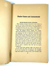 Parlor Game and Amusements, I & M Ottenheimer, 1912, Very Good softcover, ephemera