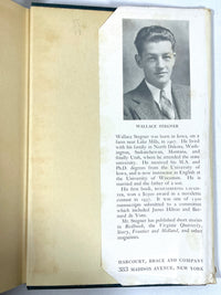 Wallace Stegner, On a Darkling Plain, First Edition, 1940, Very Good hardcover w/dust jacket