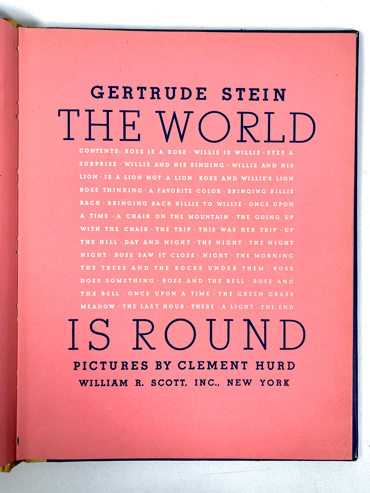 Gertrude Stein, The World is Round, Clement Hurd, 1st Edition, 1939, Very Good hardcover