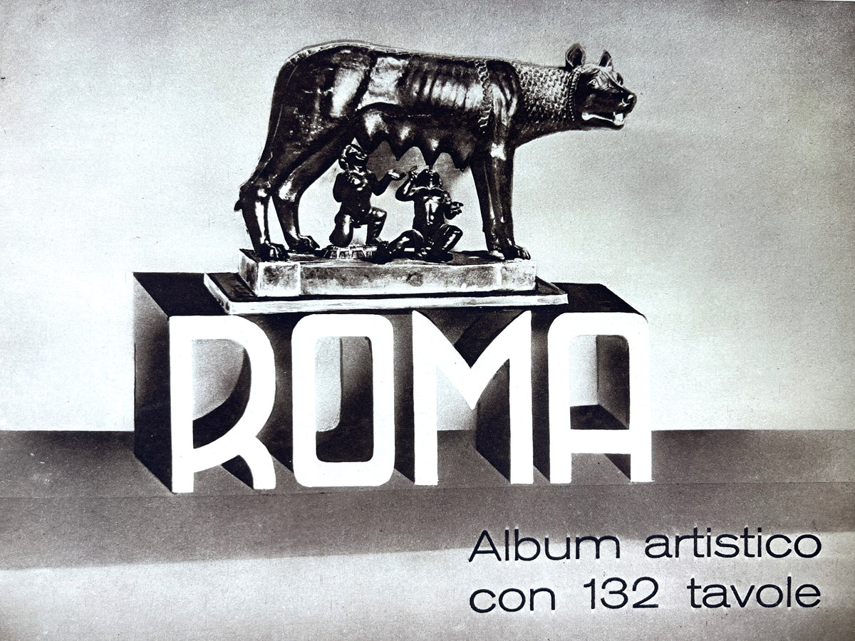 Roma, Album artistico con 132 Tavole, 1938, Very Good softcover