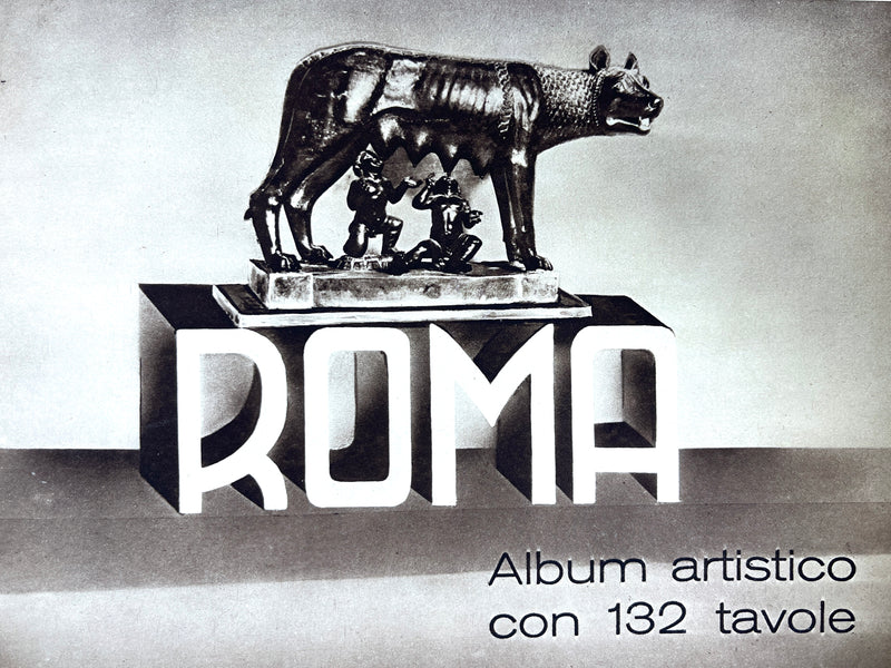 Roma, Album artistico con 132 Tavole, 1938, Very Good softcover