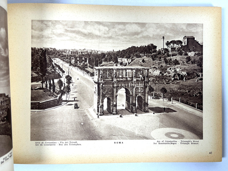 Roma, Album artistico con 132 Tavole, 1938, Very Good softcover