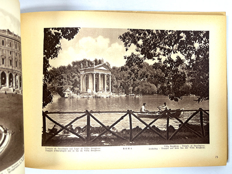 Roma, Album artistico con 132 Tavole, 1938, Very Good softcover
