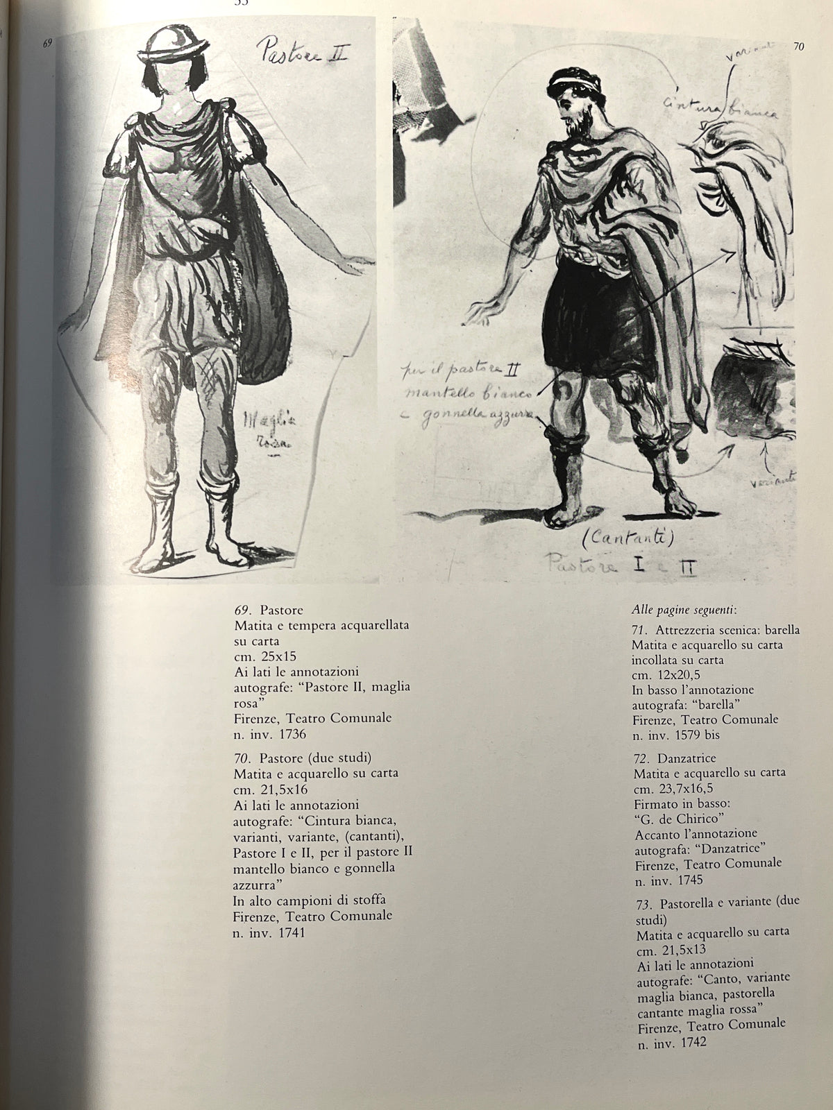 Giorgio de Chirico e il Teatro in Italia, Moreno Bucci and Chiara Bartoletti, 1989, SC, VG