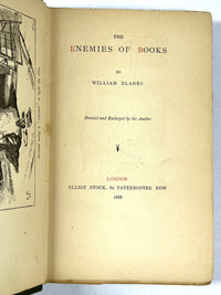 William Blades, The Enemies of Books,  1888, Very Good hardcover