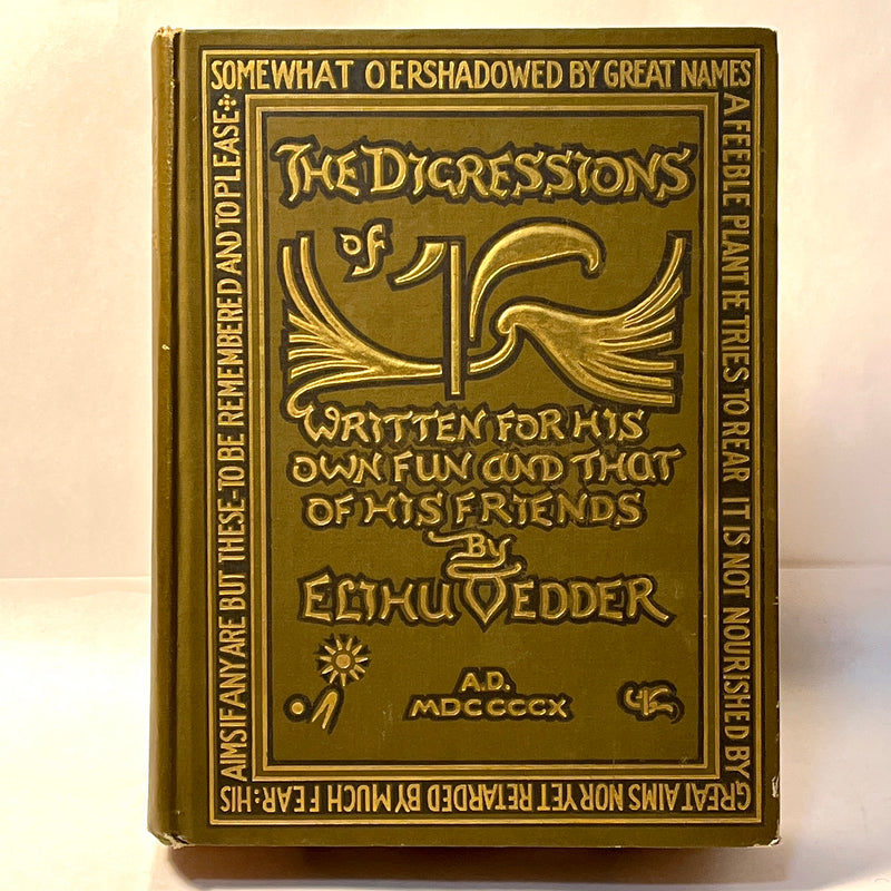 The Digressions of V, Elihu Vedder, 1st Printing, 1910, HC, VG.