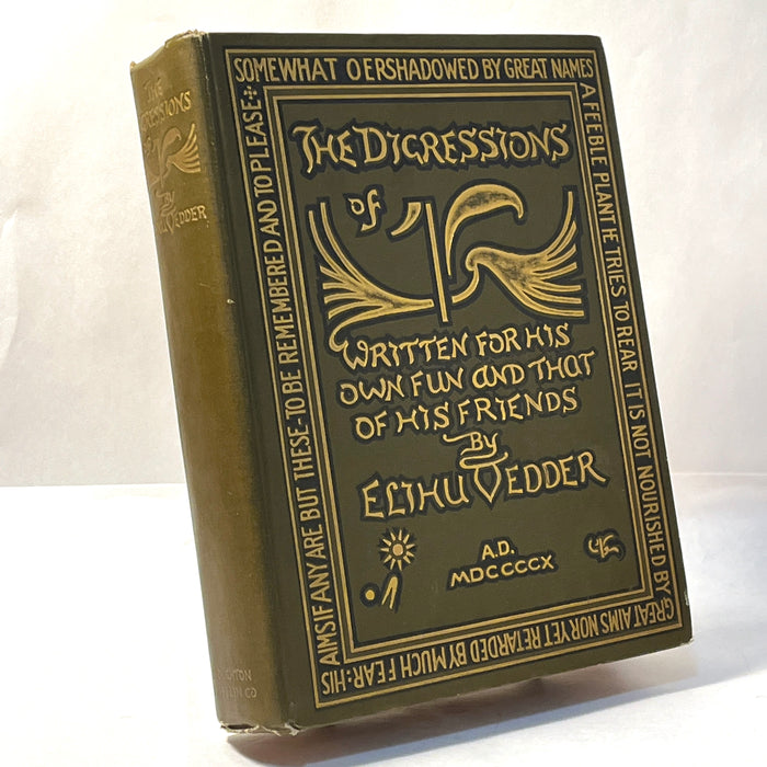 The Digressions of V, Elihu Vedder, 1st Printing, 1910, HC, VG.