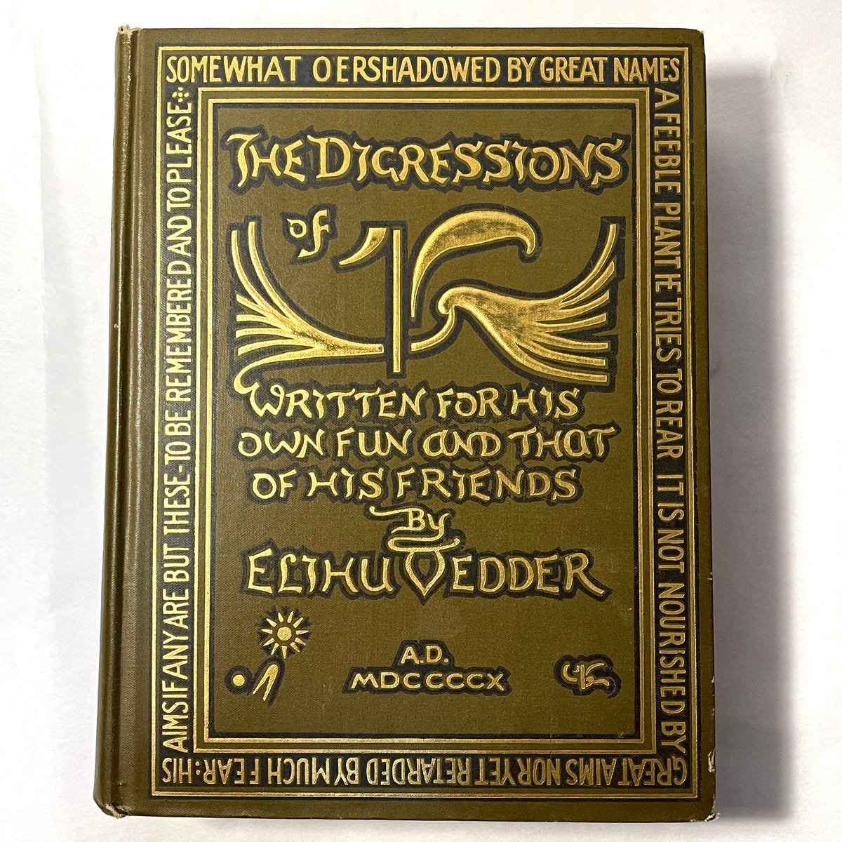 The Digressions of V, Elihu Vedder, 1st Printing, 1910, HC, VG.