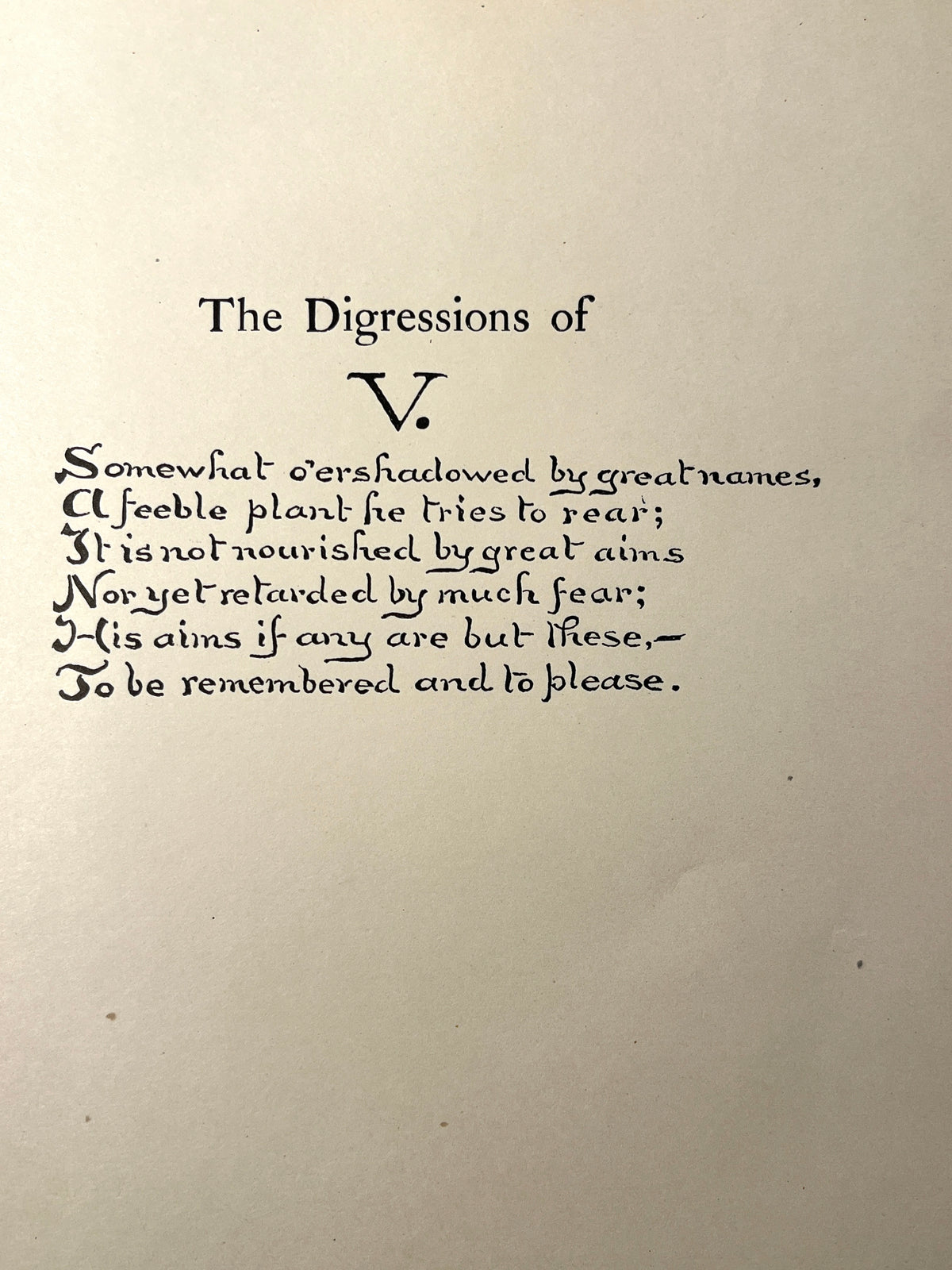 The Digressions of V, Elihu Vedder, 1st Printing, 1910, HC, VG.