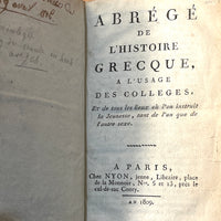 Abrege de l'Histoire, a l'Usage des Colleges …, Chez Nyon, 1809, Very Good