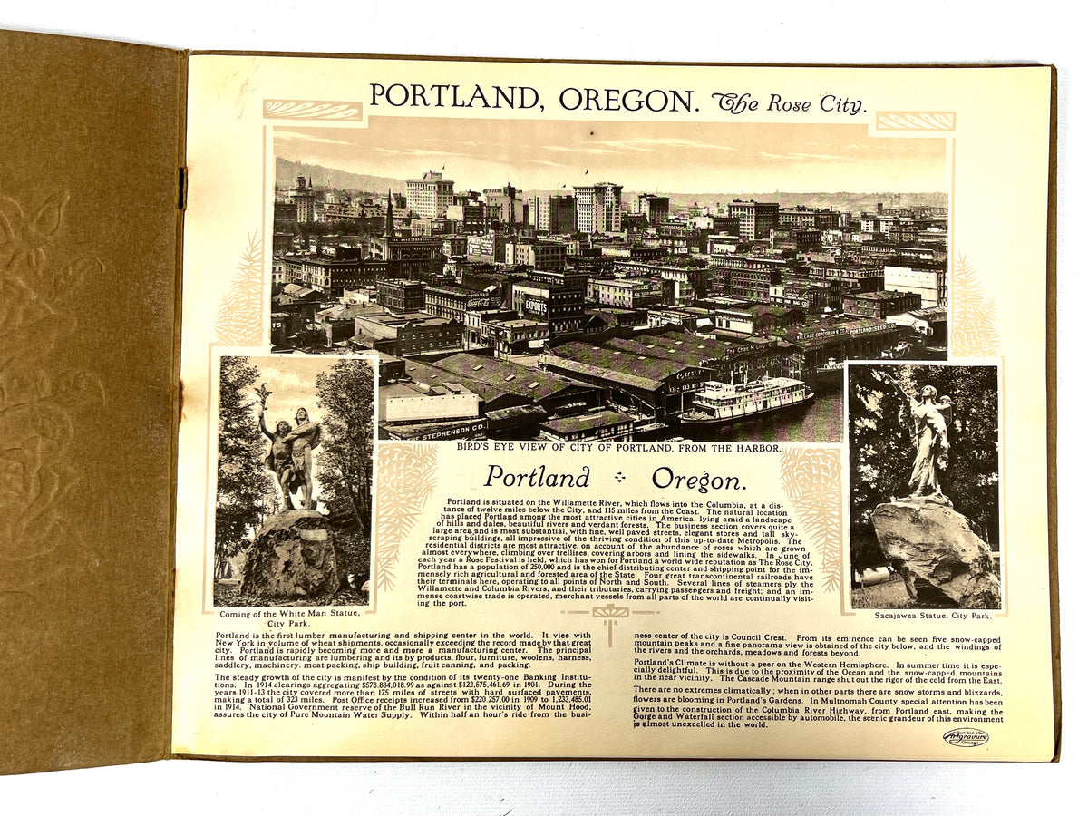 Portland Oregon: The Rose City, J K Gill Co, Very Good+ staplebound, ephemera