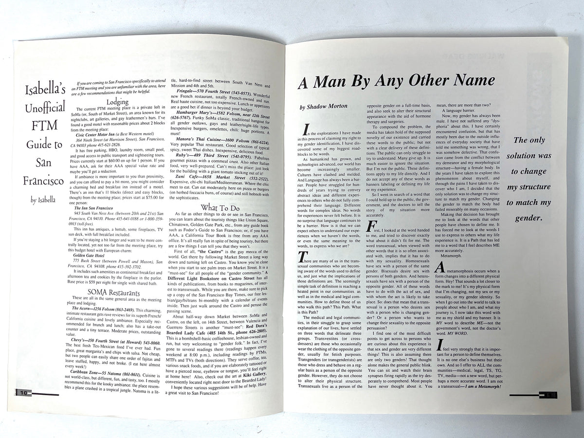 FTM, Issue #27, April '94, Near Fine staplebound, LGBT interest ephemera