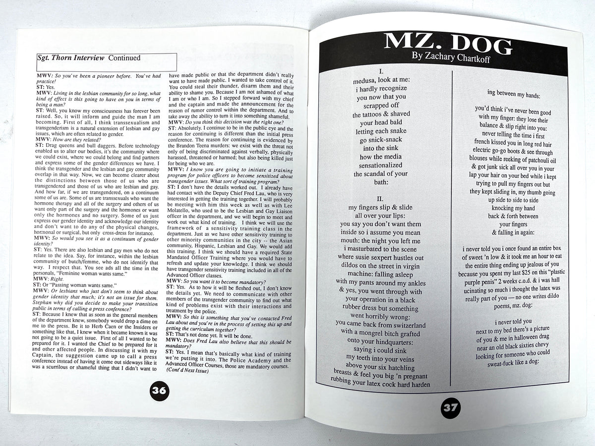 TNT (Transsexual News Telegraph), Summer '94, Issue #3, Very Good+ staplebound, ephemera