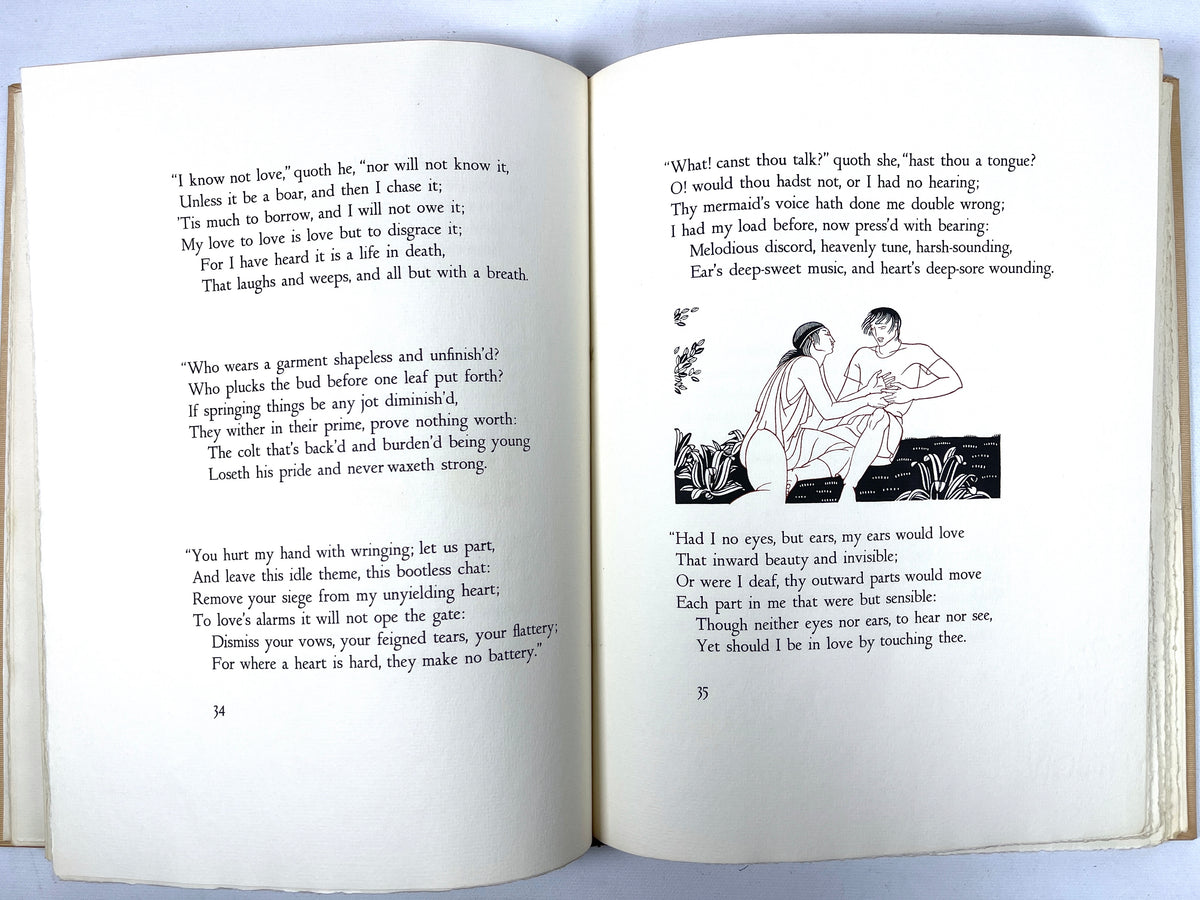 Shakespeare: Venus and Adonis, Rockwell Kent, 1931, SIGNED, Very Good HC w/slipcase