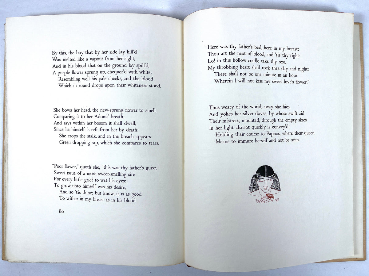 Shakespeare: Venus and Adonis, Rockwell Kent, 1931, SIGNED, Very Good HC w/slipcase